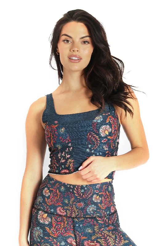 Weekend Deals to Make You Happy Om Tank in Festival Denim by Yoga Democracy
