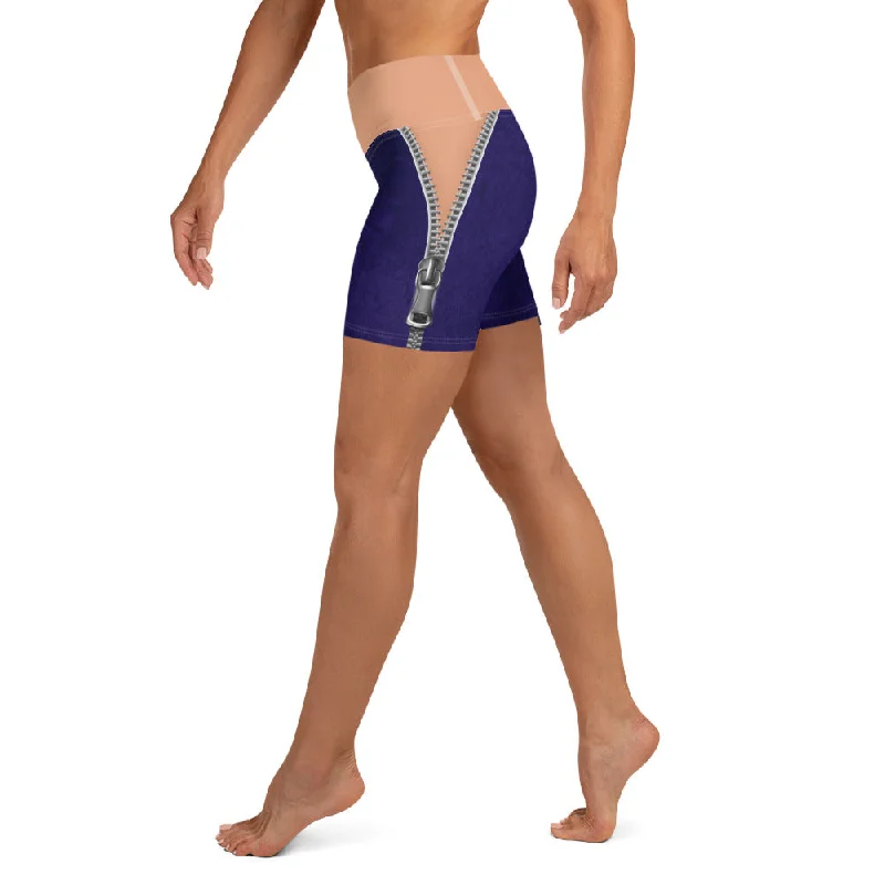 Mega Discount Open Zipper Yoga Shorts