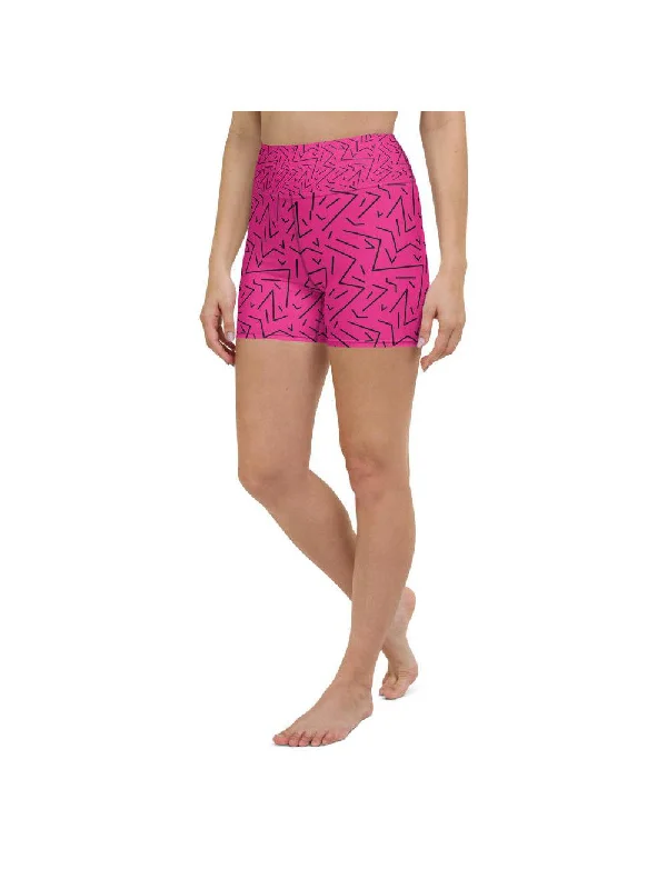 Weekend Bargains to Indulge In Pink Black Line Yoga Shorts
