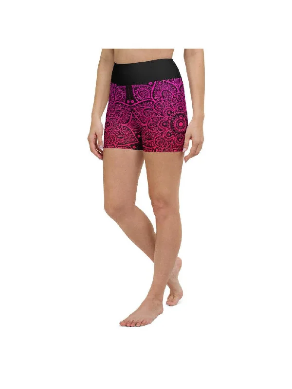 Sale Alert Pink Mandala Yoga Shorts