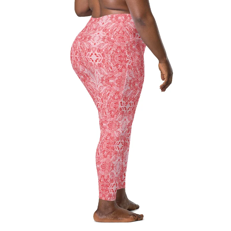 Weekend Bargains to Grab Pink Palcades Yoga Leggings with pockets, Plus Size & Petite size