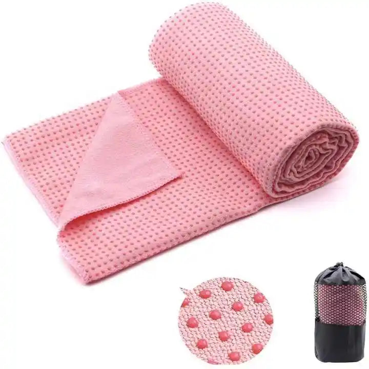 Now or Never Pink yoga towel