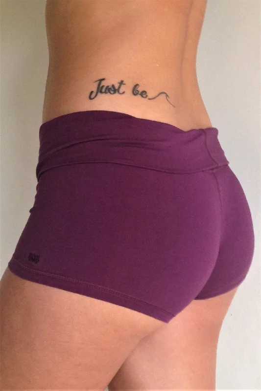 Act Now Plum Yoga Shorts