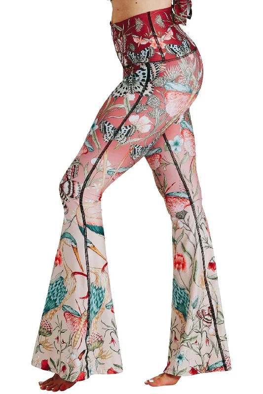 Super Discount Pretty In Pink Printed Bell Bottoms by Yoga Democracy
