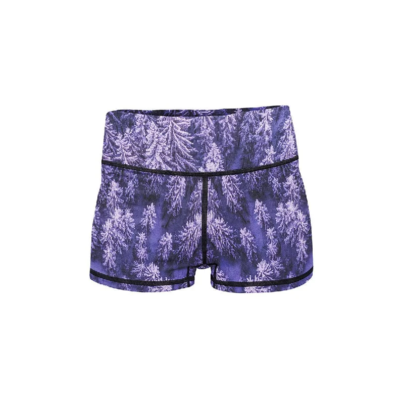 Crazy Deal Purple Winter Yoga Shorts