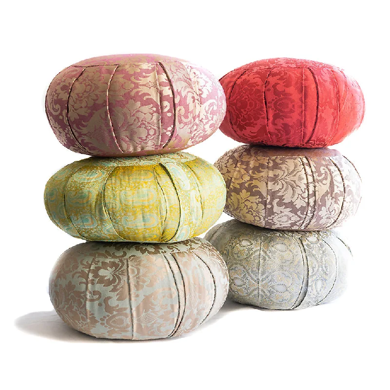 Weekend Offers That Excite Round Silk Jacquard Zafu Meditation Cushion