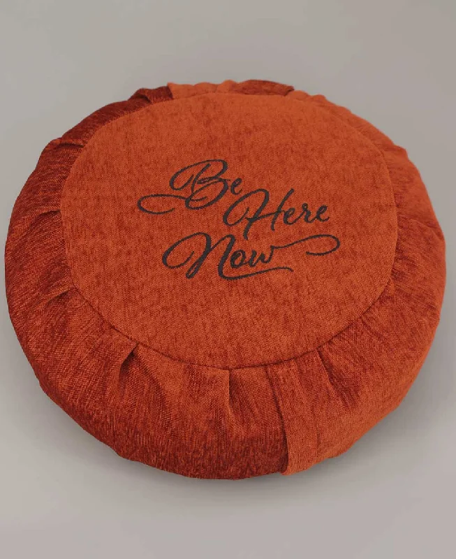 Weekend Extravaganza: Shop Now Rust Be Here Now Zafu Chenille Meditation Cushion