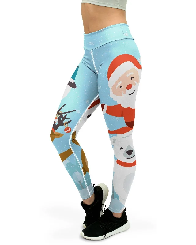 Great Bargain Santa and Friends Yoga Pants
