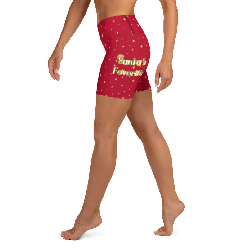 Unwind with Weekend Discounts Santa's Favorite Yoga Shorts