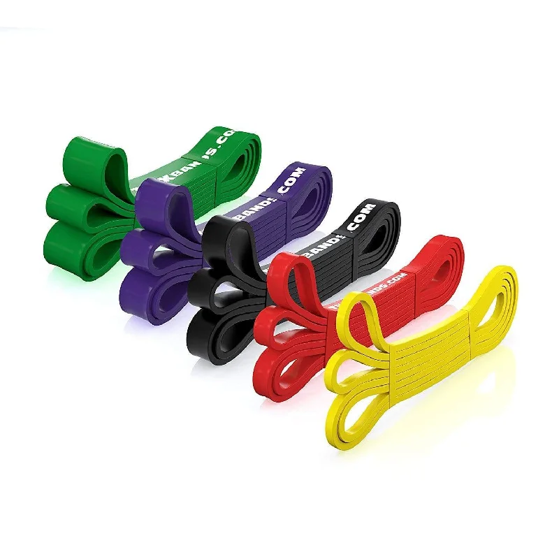 Big Savings Set Of 5 Resistance Loop Workout Bands - Gym and Home Exercise Bands