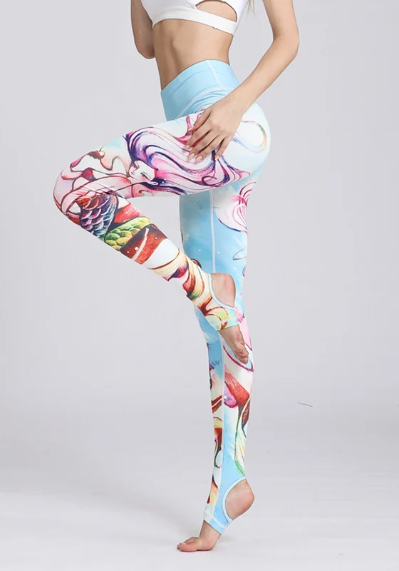 While Supplies Last Stretch Fabric Floral Yoga Pants