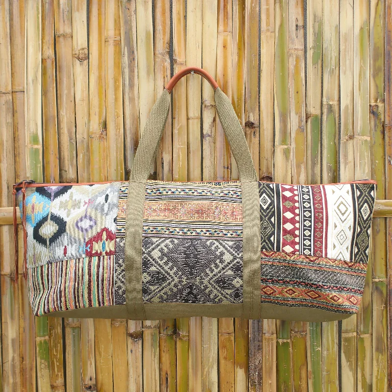 Weekend Specials to Love Summer Fit Geometric Patterned Cotton Blend Yoga Mat Bag