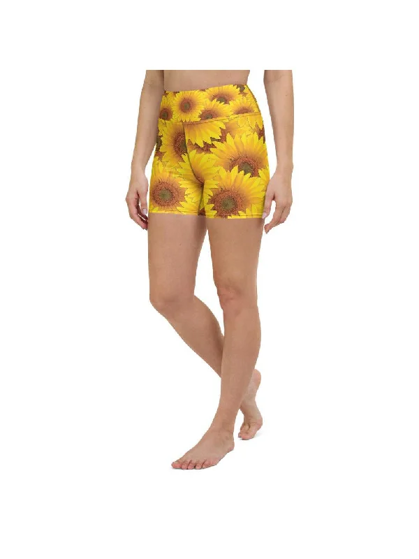 Weekend Bargains to Sizzle Sunflower Yoga Shorts