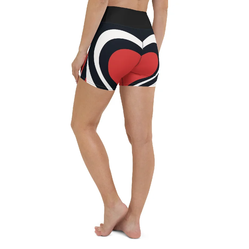 Markdown Sale Swirl Heart Shaped Yoga Shorts