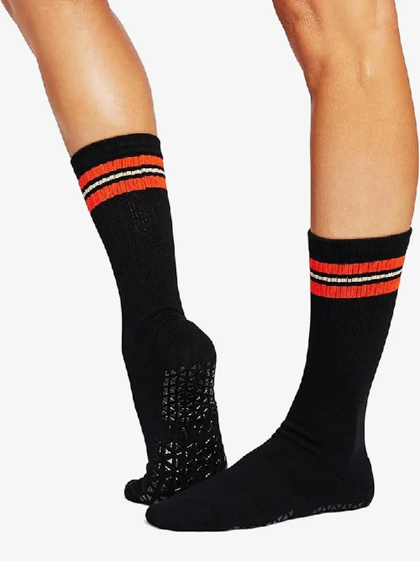Weekend Discounts to Snag Tavi Noir Kai Grip Socks - Magma Stripe