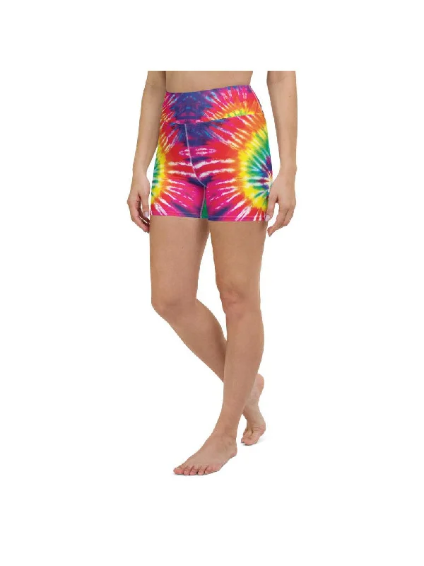 Weekend Offers That Delight Tie Dye Swirl Yoga Shorts