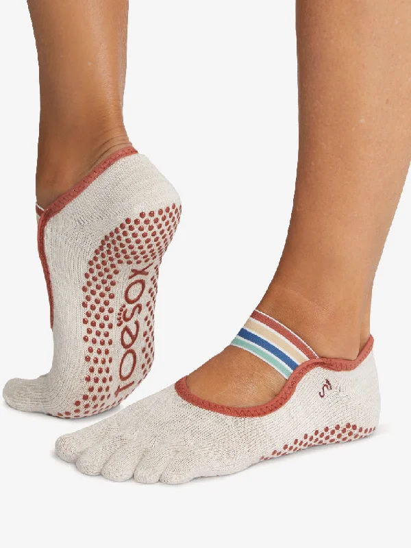 Weekend Deals That Spark ToeSox Full Toe Mia Grip Socks - Vintage Rainbow
