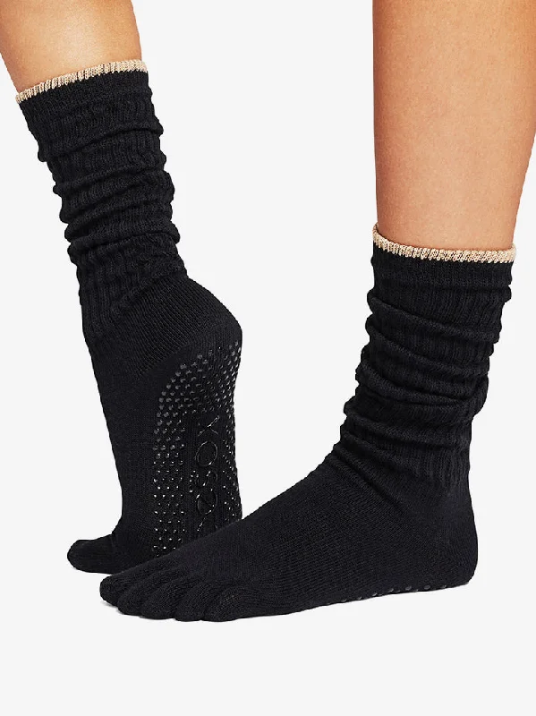 Weekend Offers That Please ToeSox Full Toe Slouch Grip Socks - Night Sky