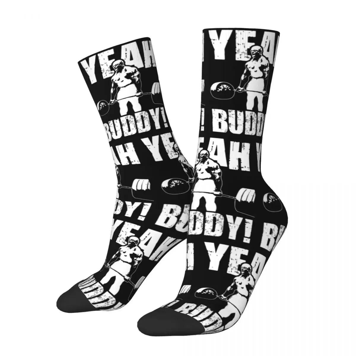 Weekend Offers That Excite Unisex Gym Ronnie Coleman Yeah Buddy Socks Super Soft Funny Happy Weight Fitness Sports Socks Harajuku Merchandise Middle Socks