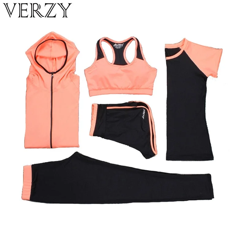 Super Deal Verzy Hot Yoga Set Women Fitness Running Exercise Sport Bra+Pants+Shirt+Coat+Shorts+Vest 3 colors Breathable Push up Sports suit Super Deal Verzy Hot Yoga Set Women Fitness Running Exercise Sport Bra+Pants+Shirt+Coat+Shorts+Vest 3 colors Breathable Push up Sports suit