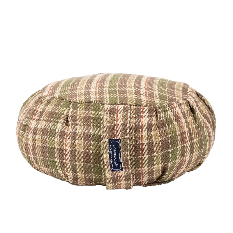 Exclusive Deal Vintage Tartan Buckwheat Hull Zafu