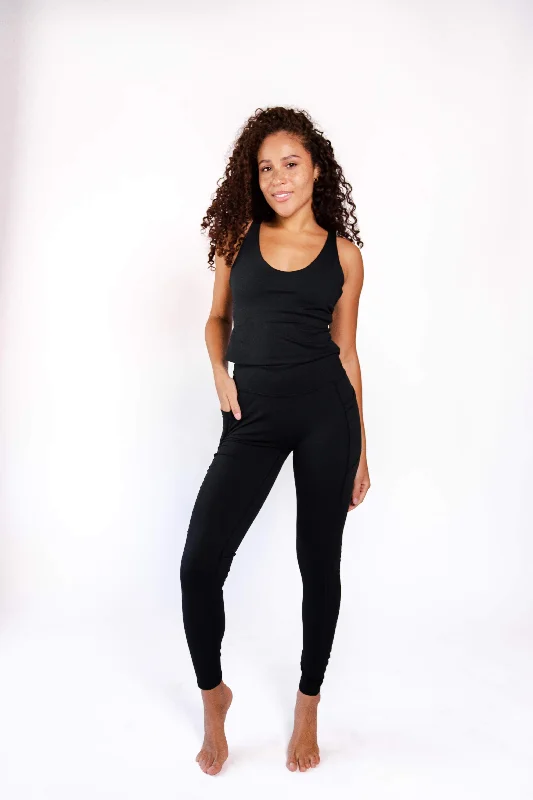 Early Access Vitality Tank in Jet Black by Yoga Democracy
