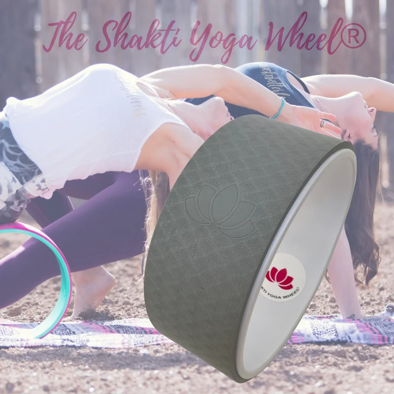 Closeout Deal Grey White Yoga Wheel
