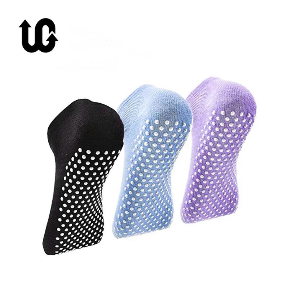 Special Discount Anti-Slip Yoga Socks for Women – Breathable Cotton, Elastic, Short Sports Socks for Trampoline and Exercise, EU Sizes 33-39