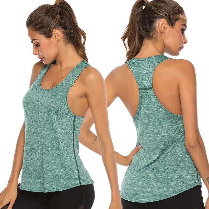 Top Pick Women's Casual Sports Vest Base Layer Top Stretch Moisture Wicking Fitness Quick Dry Gym Yoga Shirt  Workout Jogging Sportwear