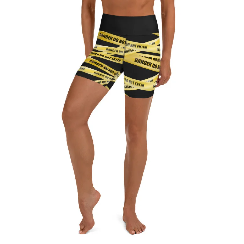 Extra Savings Yellow Tape Yoga Shorts