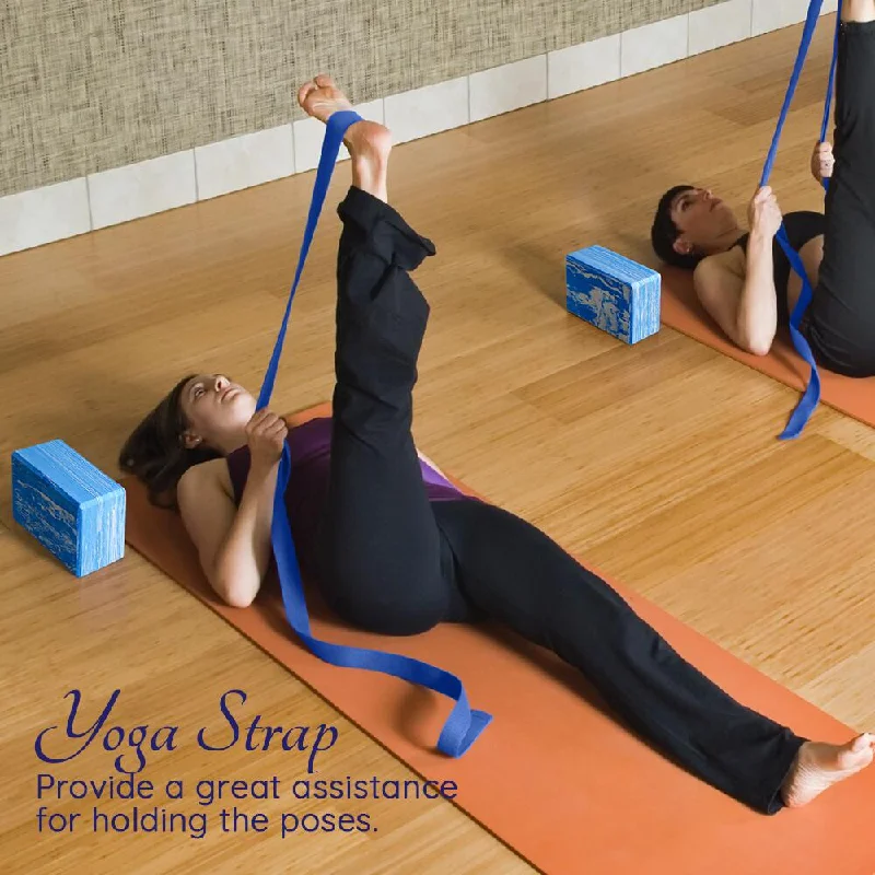 Weekend Specials to Savor Yoga Blocks 2 Pack Plus Yoga Strap with Metal D-Ring