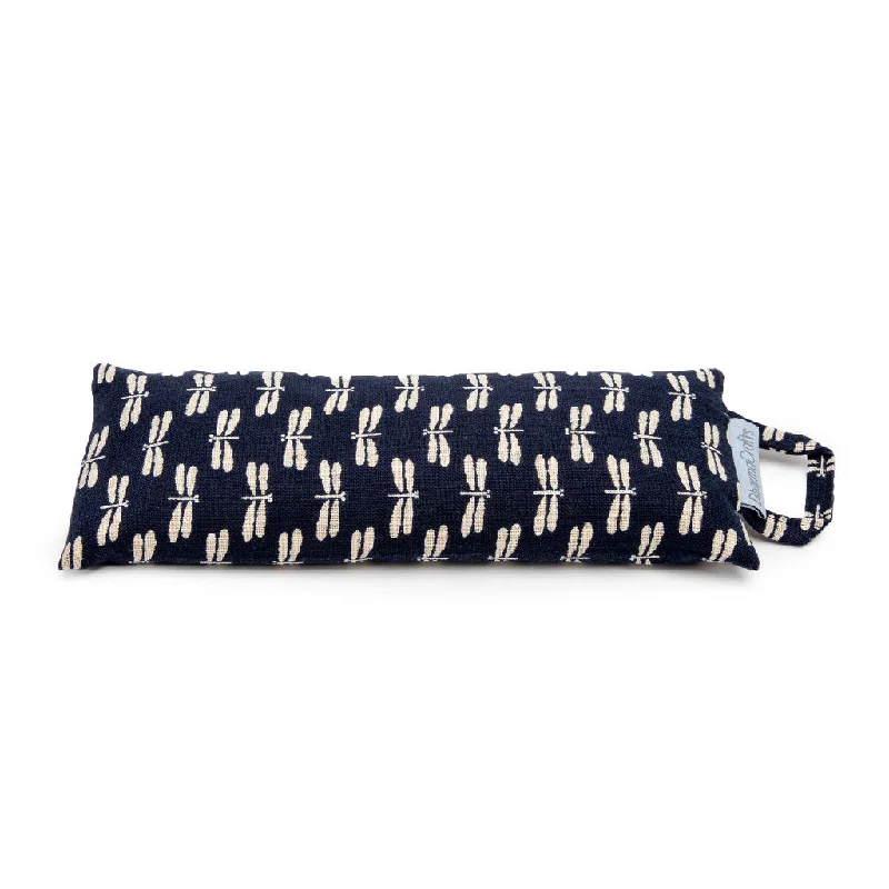 Time-Sensitive Yoga Eye Pillow in Navy Dragonfly