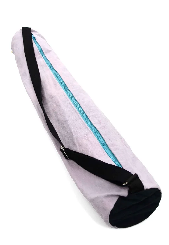 Weekend-Only Price Drops Yoga Mat Bag | Light Flowers - Turquoise | Size Small