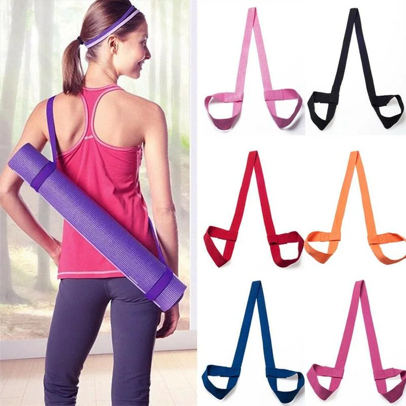 Overstock Clearance Yoga Mat Strap Strap Belt Adjustable Sports Sling Carrier Shoulder Carry Strap Belt Exercise Stretch Fitness Elastic Yoga Belt