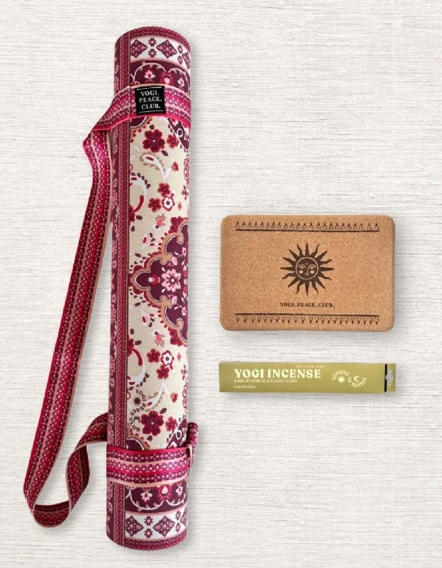 One-Day Only 4 mm Yoga Pack - Turkish Delight Yoga Mat + Block + Strap + Incense