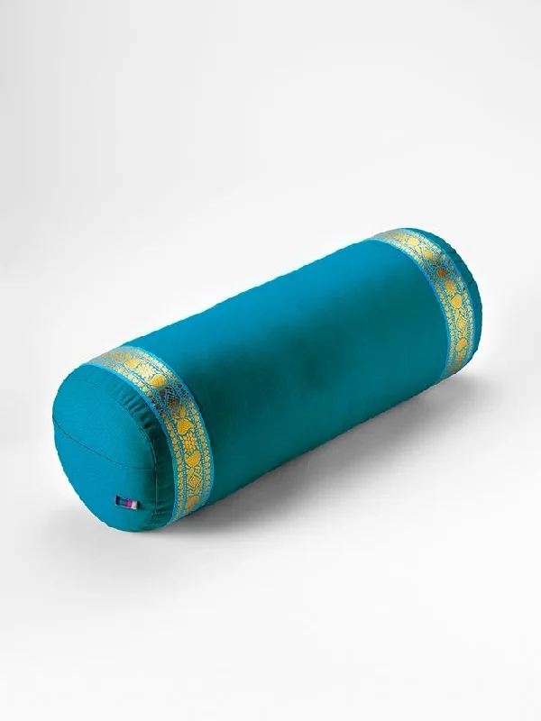 Weekend Savings Extravaganza Yogamatters Organic Cotton Gold Trim Bolster - Ocean Green Weekend Savings Extravaganza Yogamatters Organic Cotton Gold Trim Bolster - Ocean Green