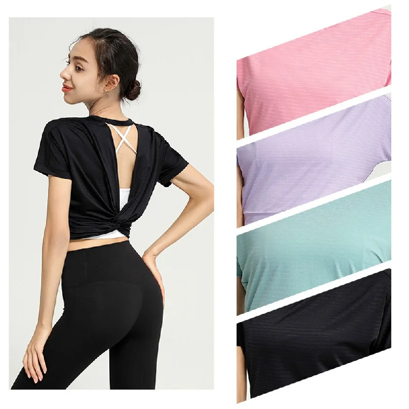 Fantastic Savings Yoganix Women's Yoga Shirt Backless Sexy Crop Top Gym Fitness Sportswear Running Workout T-shirt Sports Loose Tank Tops Jogger Vest Fantastic Savings Yoganix Women's Yoga Shirt Backless Sexy Crop Top Gym Fitness Sportswear Running Workout T-shirt Sports Loose Tank Tops Jogger Vest