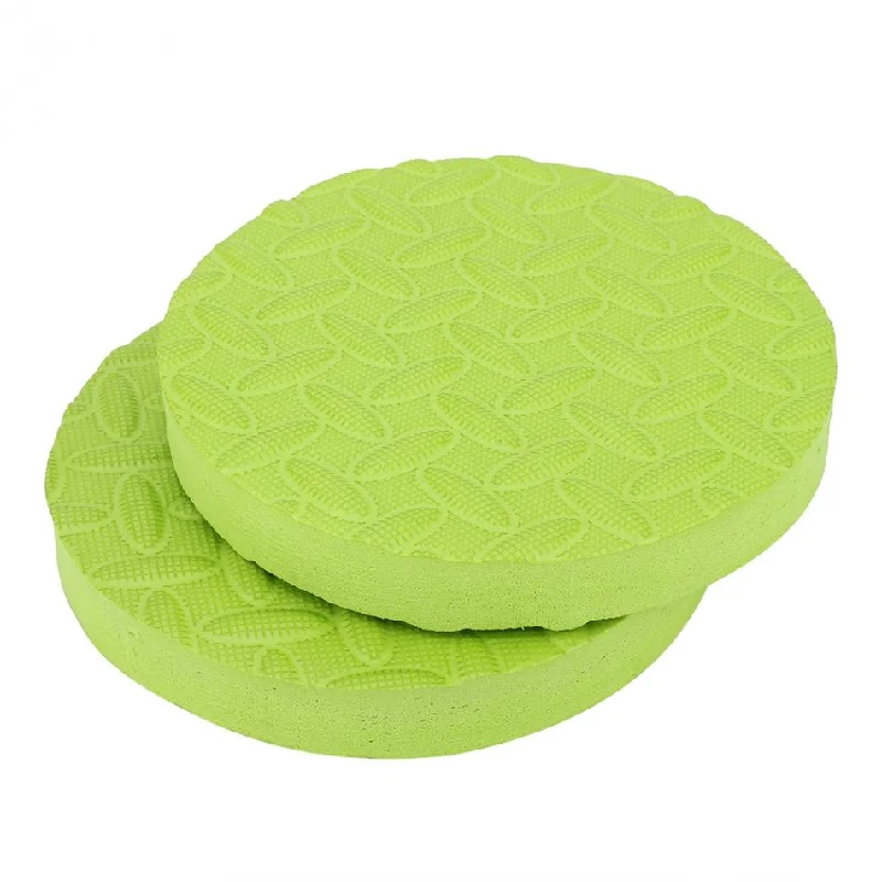 Stock Up 2Pcs Portable Yoga Knee Elbow Training Pad Diameter 17cm 2cm Thickness EVA Foam Seat Cushion Yoga Mats Knee Joint Protector Mats