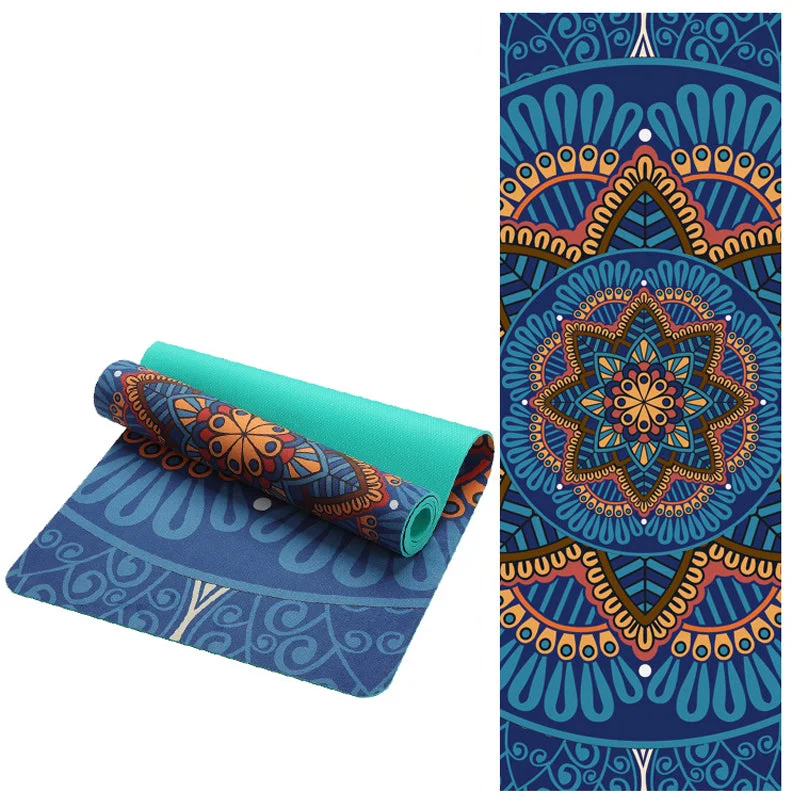 Weekend Bargains to Cherish 5 MM Lotus Pattern Suede TPE Yoga Mat Pad Non-slip Slimming Exercise Fitness Weekend Bargains to Cherish 5 MM Lotus Pattern Suede TPE Yoga Mat Pad Non-slip Slimming Exercise Fitness