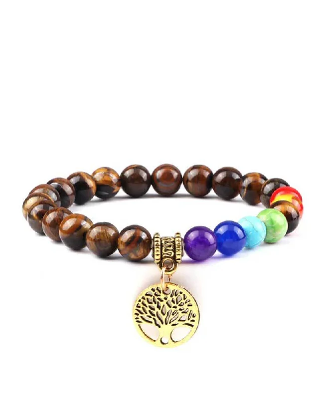Weekend Specials to Enjoy 7 Chakra Protection Bracelet With Tiger Eye