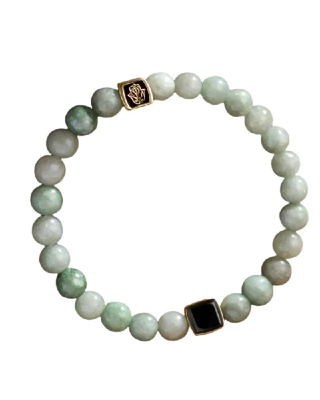 Don't Miss Out Abundant Support Jade Onyx Hamsa Bracelet