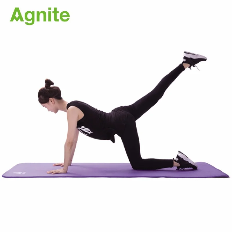 Amazing Value Agnite 4174 professional slip-proof NBR yoga mat 10mm for fitness cushion quality gymnastics exercise matress sport carpet strap Amazing Value Agnite 4174 professional slip-proof NBR yoga mat 10mm for fitness cushion quality gymnastics exercise matress sport carpet strap