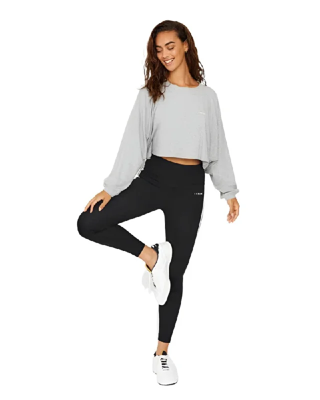 Don't Delay Alexa long sleeve Top - Heather Gray