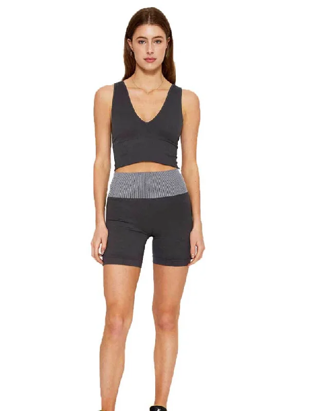 Weekend Savings Spree Ashley Biker Shorts - Faded Black