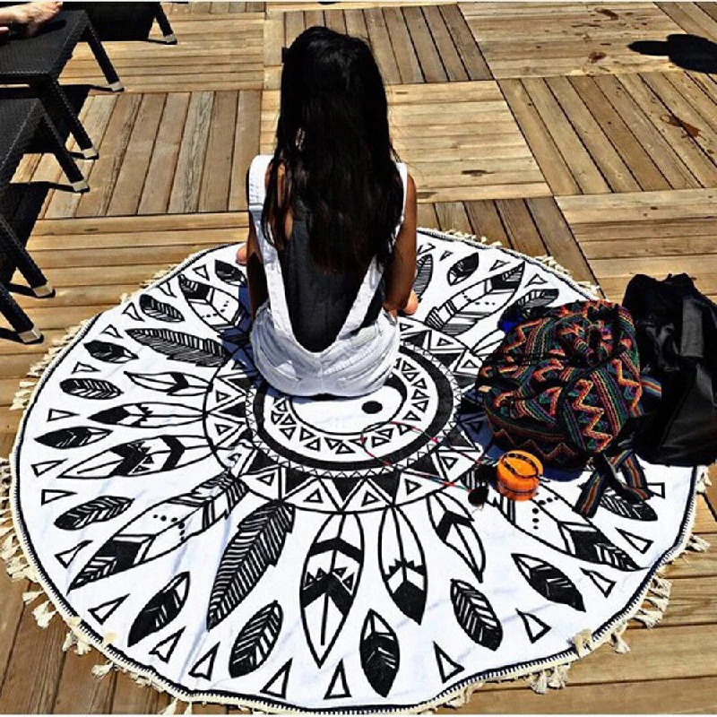 Time-Sensitive Round Yoga Meditation Towel/Mat