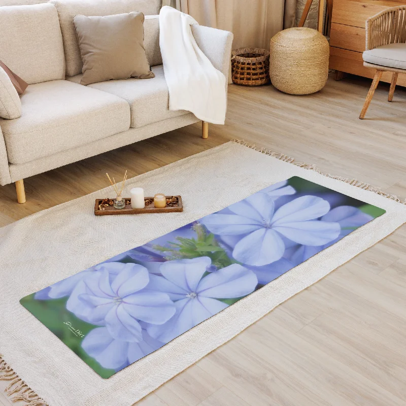 Midnight Madness Blue Plumbago Yoga mat