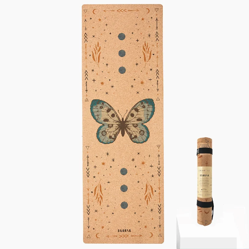 Weekend Offers That Tempt Butterfly Cork Yoga Mat | 4.5MM