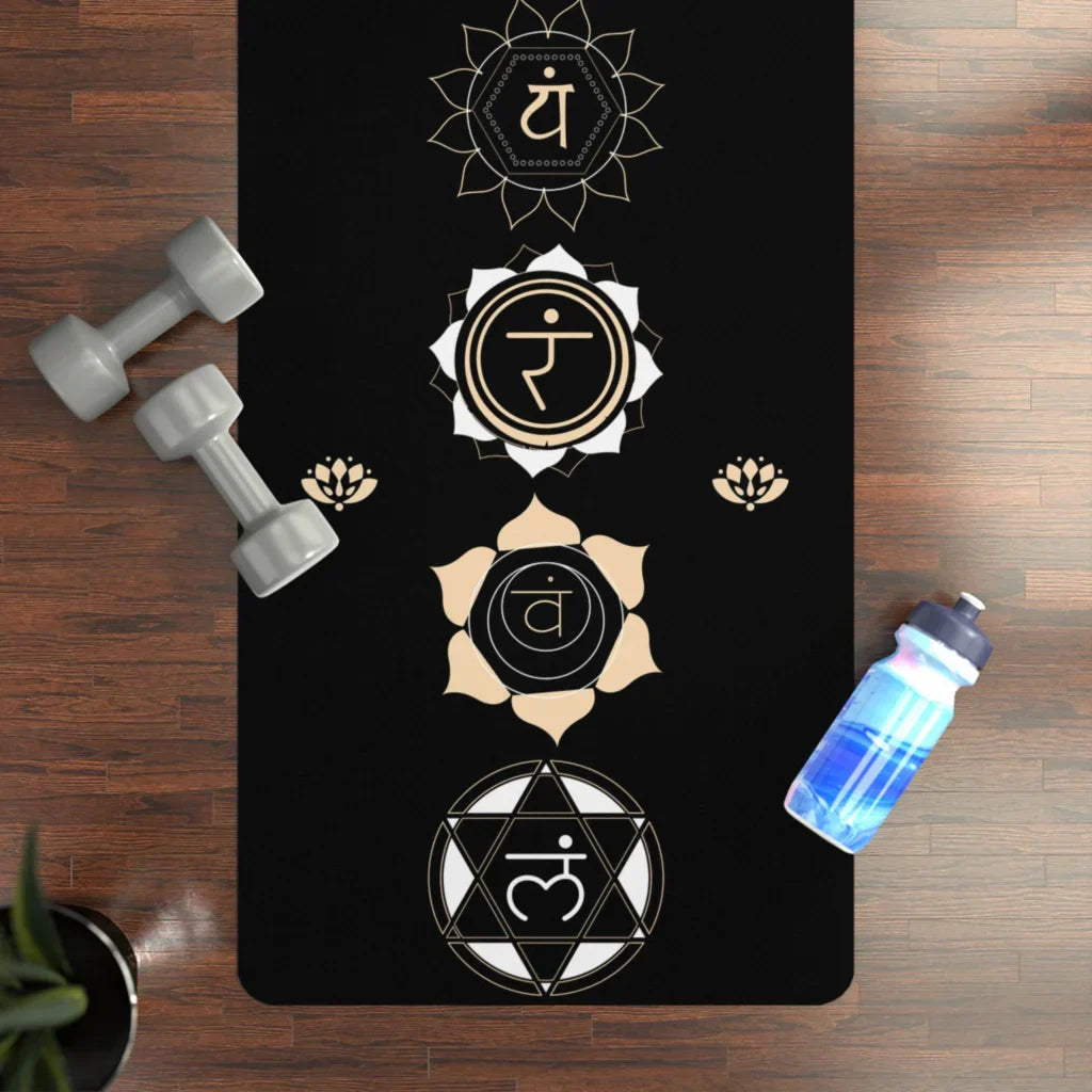 Final Offer CHAKRA-INSPIRED RUBBER YOGA MAT FOR SPIRITUAL BALANCE