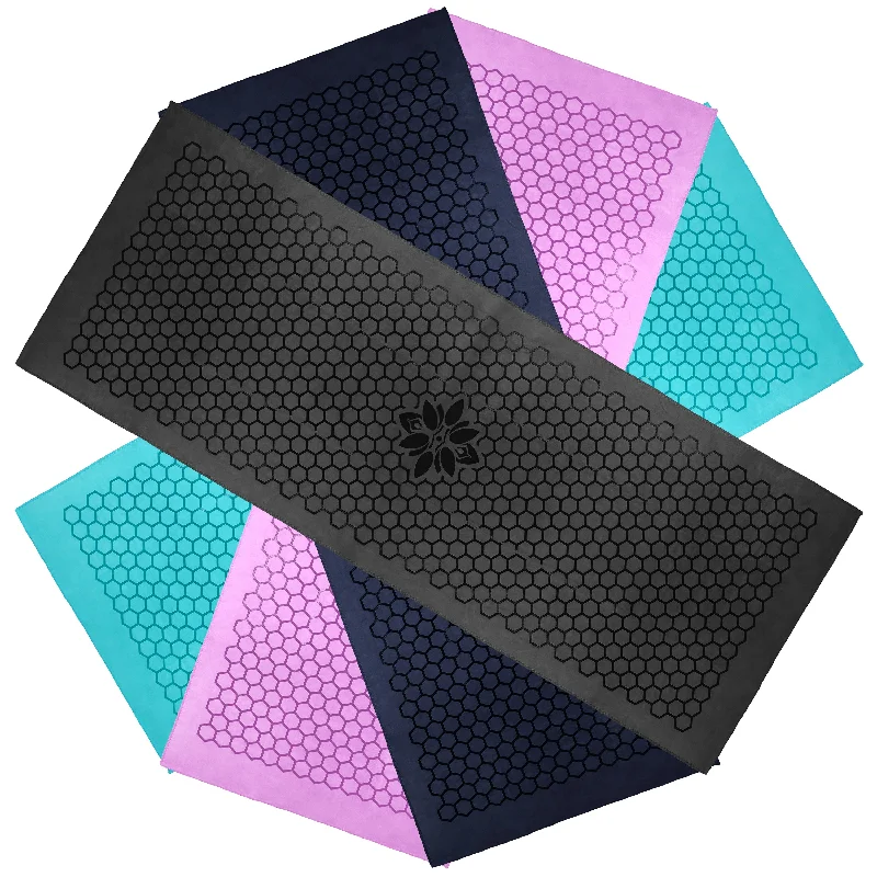 Unmissable Sale Clever Yoga towel with Unique Silicon web bottom l Increases traction l Extreme slipping reduction l Ultra absorbent l Quick Drying