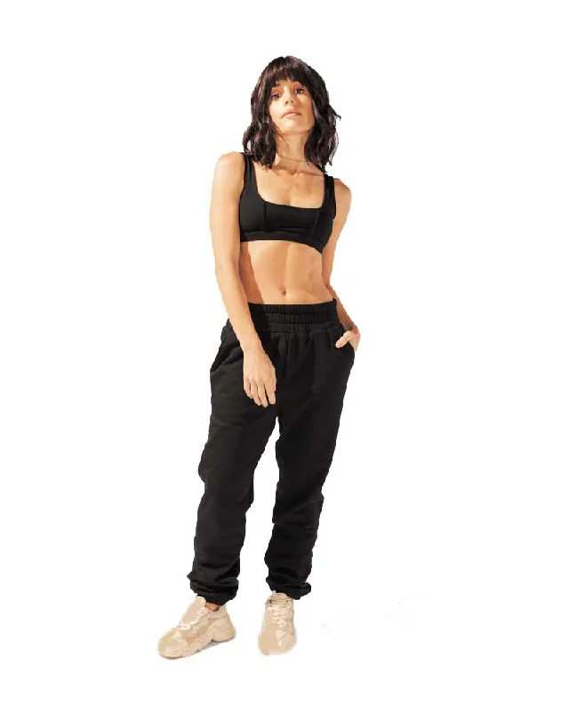 Limited Supply Cloud Rollover Sweatpant - Black